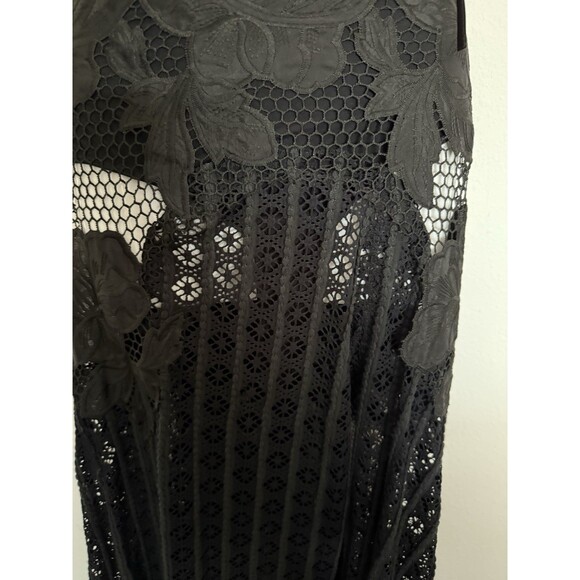 Free People Revolve Celeste Maxi Dress 12 Black Womens Halter Embroidered NWT - Picture 13 of 14